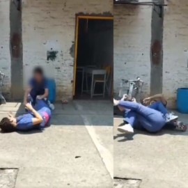 En video quedó registrada la pelea entre dos estudiantes en un colegio de Cali