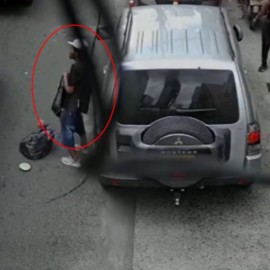 Hombre roba espejo de camioneta en Cali y es ‘pillado’ gracias a una cámara
