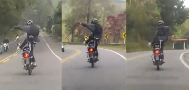 Video: Hombre realiza peligrosas maniobras en moto en la vía panamericana