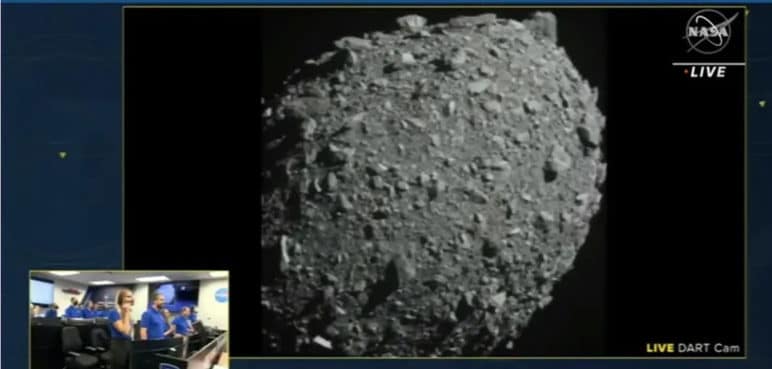 Misión: Vea el momento del impacto de nave de la NASA contra un asteroide