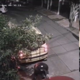Video: Hombre roba la computadora de un carro y huye en un taxi en Cali