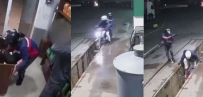 Video: Ladrones se cayeron de la moto en la que huían y los capturaron