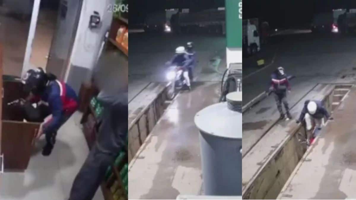 Video: Ladrones se cayeron de la moto en la que huían y los capturaron