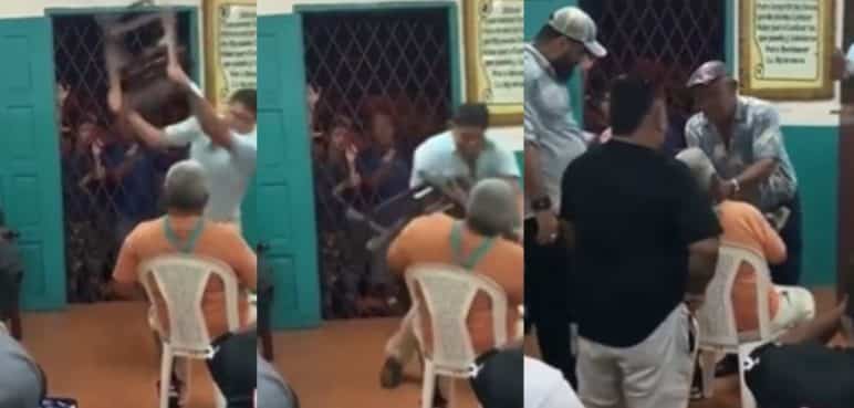 Video: Supuesto ‘pastor’ de una iglesia le pegó a un anciano con una silla