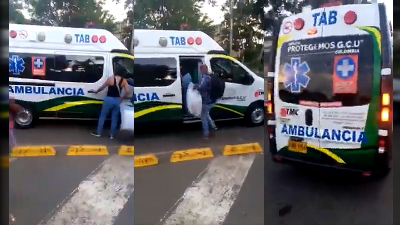 Video: Estarían trasladando pasajeros en ambulancia entre Cali y Popayán