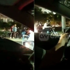 Video: Robaron a dos personas y luego les tocó empujar la moto para poder huir