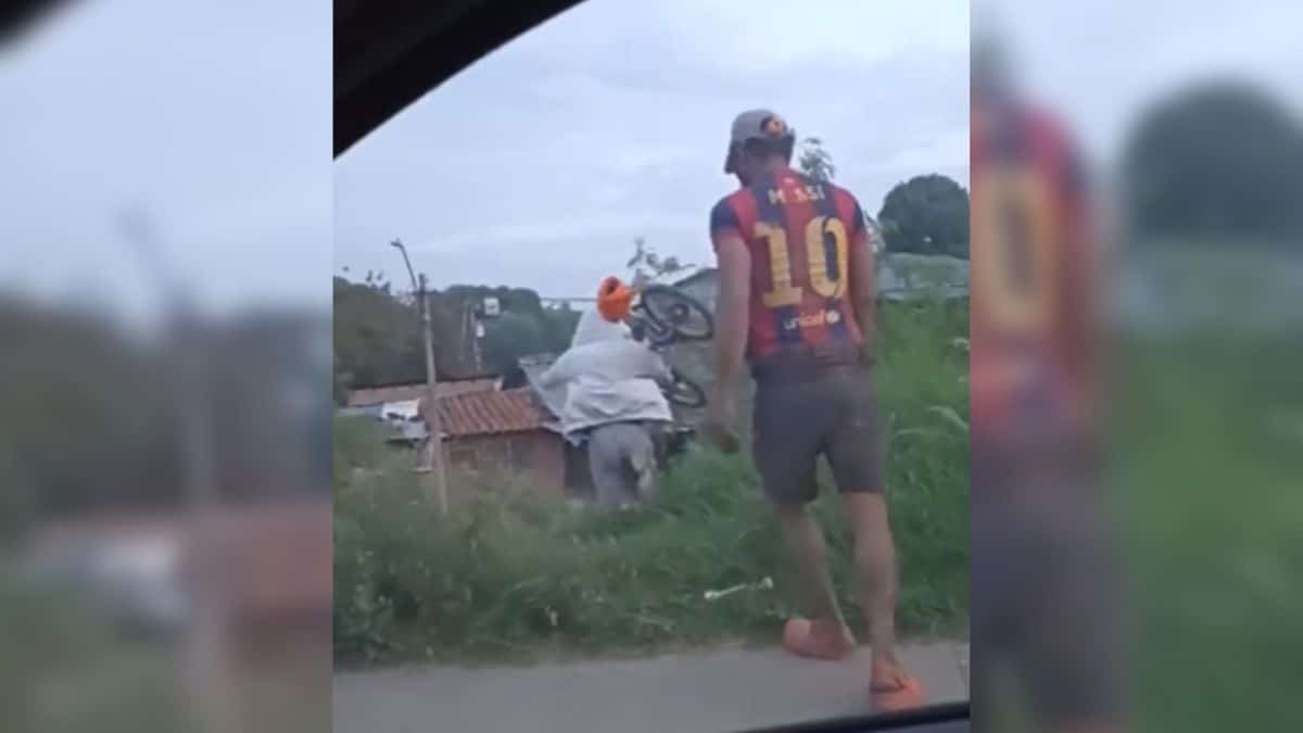 Video: Tremendo susto de ciudadano víctima del robo de su bicicleta con cuchillo