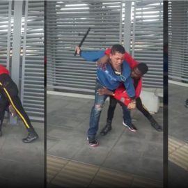 Video: Un vigilante y un usuario se enfrentaron a golpes en estación del MÍO