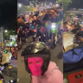 Videos: descontrol por masivas caravanas de motociclistas este domingo en Cali