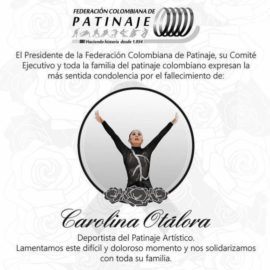 Colombia despide a su campeona de patinaje, Carolina Otálora