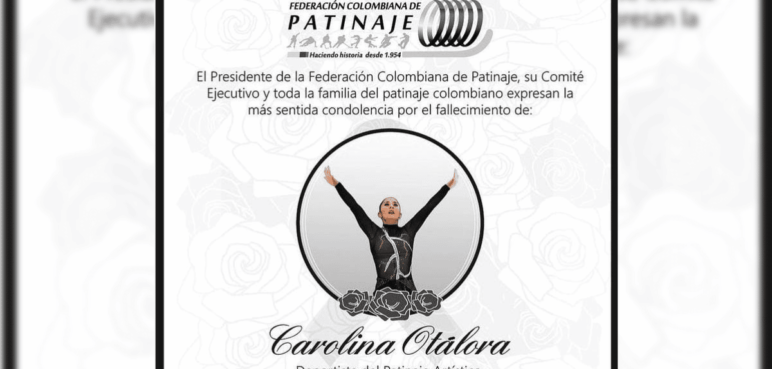 Colombia despide a su campeona de patinaje, Carolina Otálora