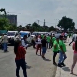Gremio chanero protestó y generó caos vehicular en la Escombrera La 50