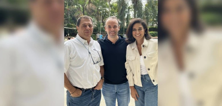 ¿Nueva alianza? Alejandro Eder, Tulio Gómez y Catalina Ortiz en una misma foto