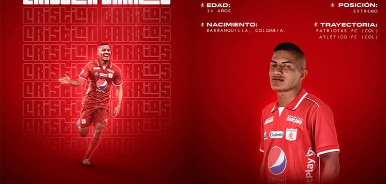Cristian Barrios es el nuevo refuerzo anunciado por los ‘diablos rojos’