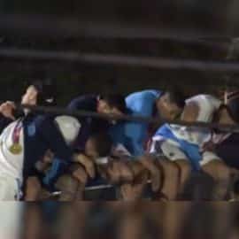 En vídeo: Cable de luz por poco golpea a los jugadores de Argentina