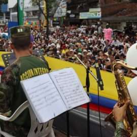 La orquesta del Ejército Nacional hizo presencia en la Feria de Cali