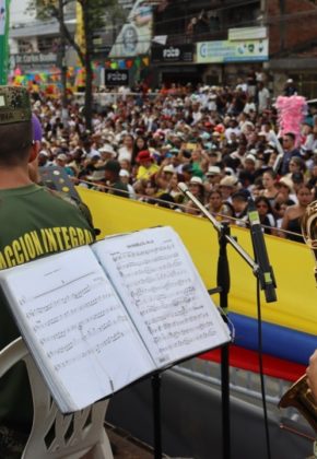 La orquesta del Ejército Nacional hizo presencia en la Feria de Cali