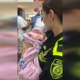 Policía en Cali rescató a bebé que había sido abandonada en el centro