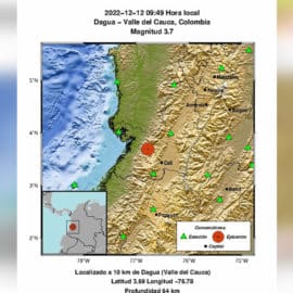¿Sintió algo? Reportan temblor de magnitud 3.7° en el Valle del Cauca