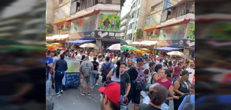 Cientos de personas y tráfico colapsado: Este es el panorama en el centro de Cali