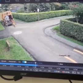 Se conoce impactante video en el que un camión atropella a un joven en Jamundí