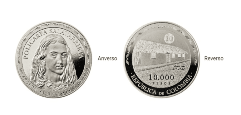 Conozca la nueva moneda de 10 mil pesos en honor a Policarpa Salavarrieta