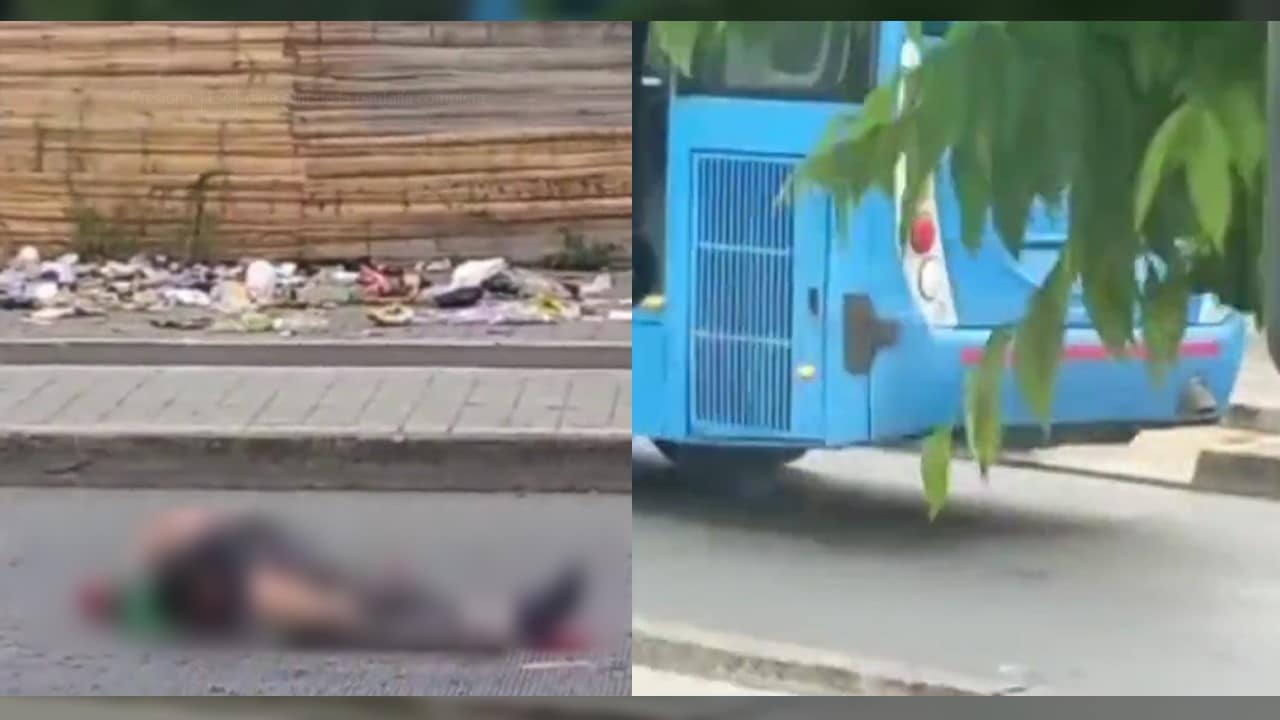 Video: Un habitante de calle fue arrollado por un bus del MÍO en el centro de Cali