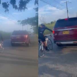 Video: Ciclistas denuncian que el conductor de una camioneta trató de embestirlos