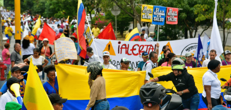 Con normalidad avanzan las marchas a favor del Gobierno de Gustavo Petro