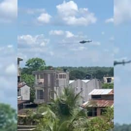 En video: Caída de un helicóptero en cercanías del río Cabí en Quibdó