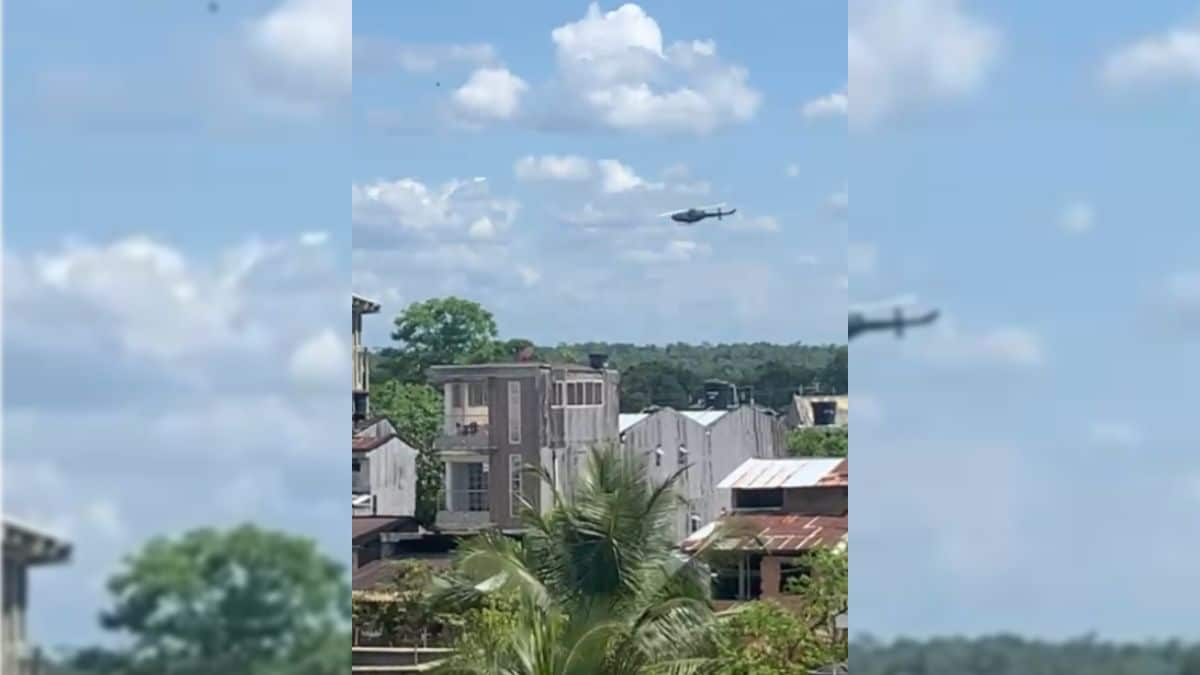 En video: Caída de un helicóptero en cercanías del río Cabí en Quibdó