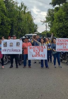 Habitantes de La Buitrera protestaron por el estado de las vías en la zona