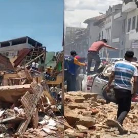 Un muerto y varios heridos deja fuerte sismo de magnitud 6,5 en Ecuador
