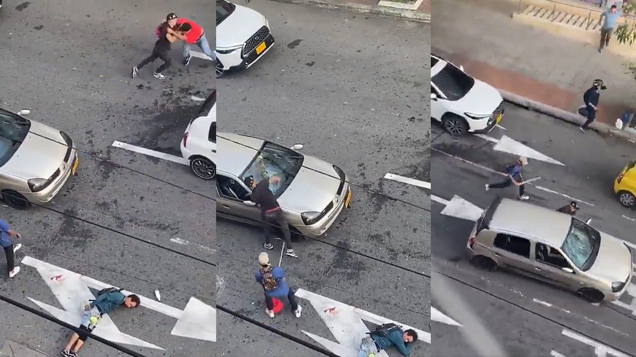 Video: Conductor y limpiavidrios se enfrentaron a golpes en la calle