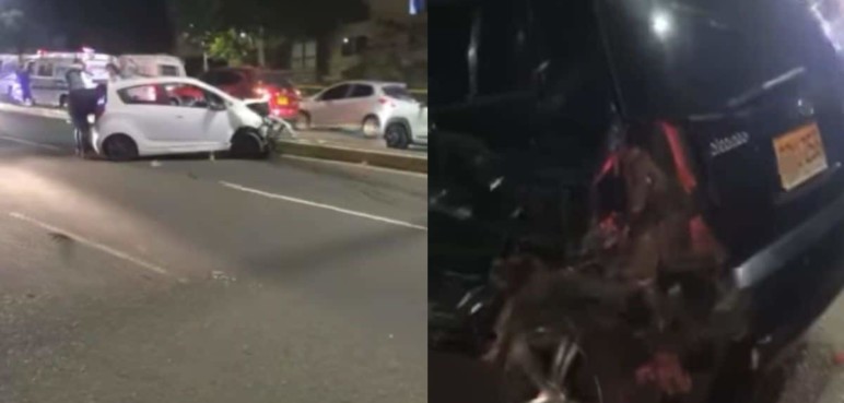 Aparatoso accidente en horas de la madrugada en la Autopista con Guadalupe