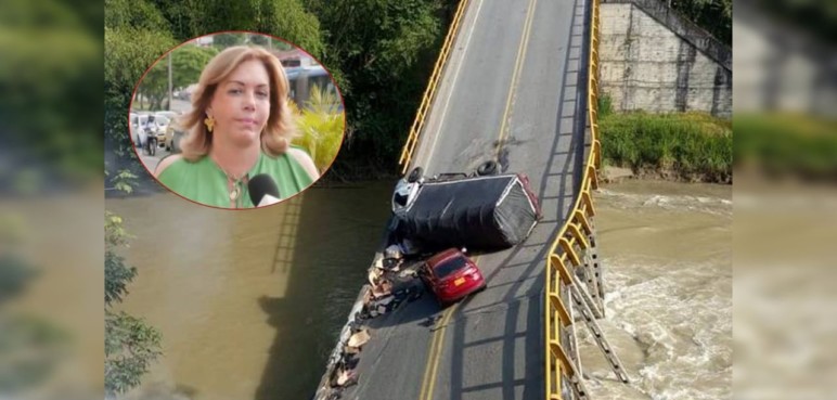 Gobernadora del Valle se pronunció frente a caída del puente sobre el río La Vieja