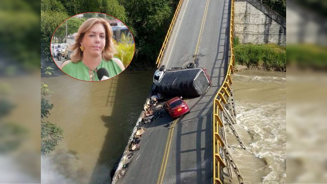 Gobernadora del Valle se pronunció frente a caída del puente sobre el río La Vieja