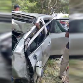 Fuerte accidente de tránsito entre dos vehículos en la vía Palmira - El Cerrito
