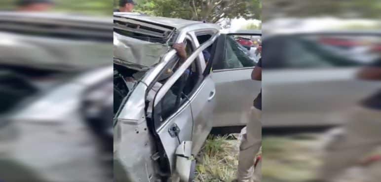 Fuerte accidente de tránsito entre dos vehículos en la vía Palmira - El Cerrito