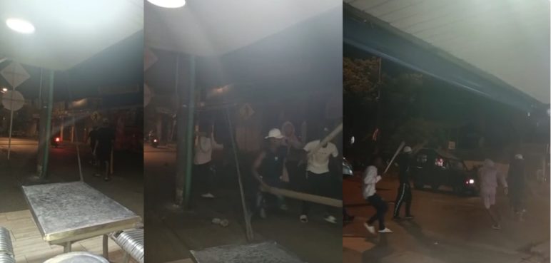 Video: Jóvenes se enfrentaron con piedras y palos en el oriente de Cali