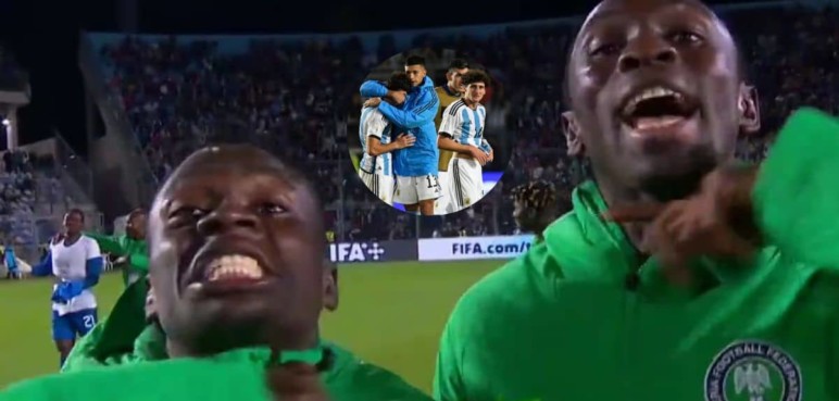 Nigerianos se burlaron de la eliminación de Argentina con polémico gesto