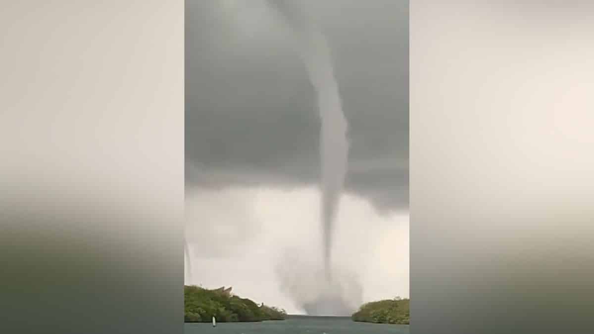 ¡Qué susto! Dos trombas marinas fueron captadas en las Islas del Rosario