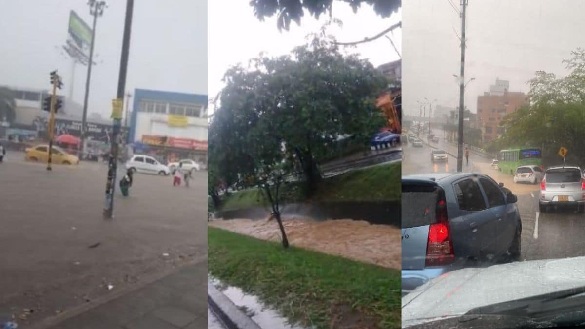 Fuertes lluvias en Cali dejan calles inundadas y congestiones vehiculares