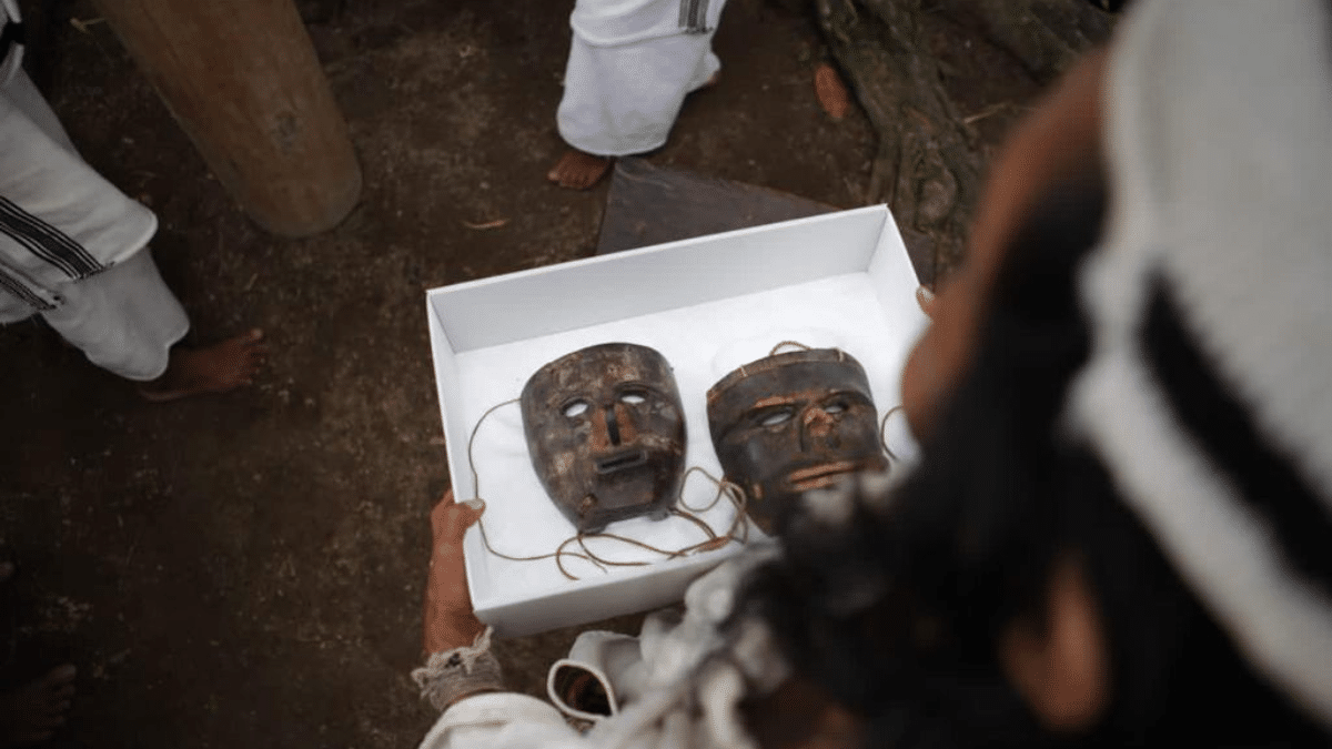 Máscaras fueron devueltas desde Alemania a Pueblo Kogui, de la Guajira