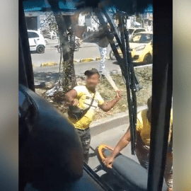 Nuevo caso de intolerancia: Motociclista atacó con machete un bus del MÍO