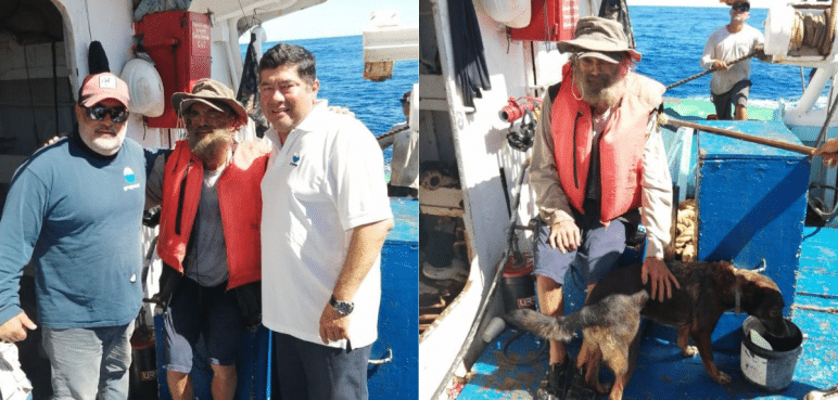 Rescatan a un náufrago australiano y su perrita luego de tres meses en altamar
