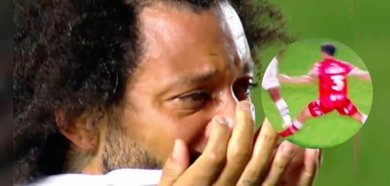 Terribles imágenes: Marcelo lesiona a un rival en Copa Libertadores