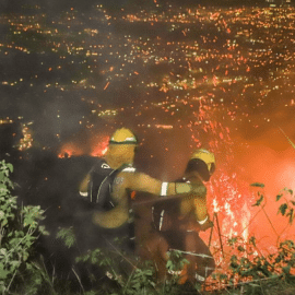 Controlan incendio en cerro de las Tres Cruces: Cinco hectáreas se vieron afectadas