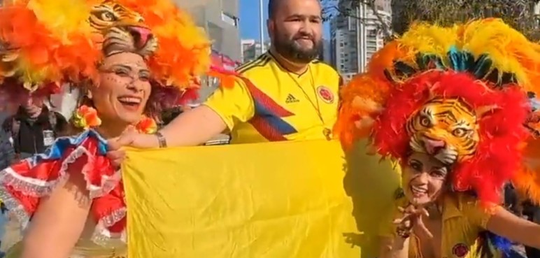 El furor de los colombianos se desborda de alegría en Australia por histórico mundial