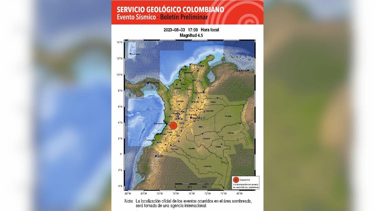 Fuerte temblor sacudió al Valle del Cauca este jueves: ¿Sintió algo?